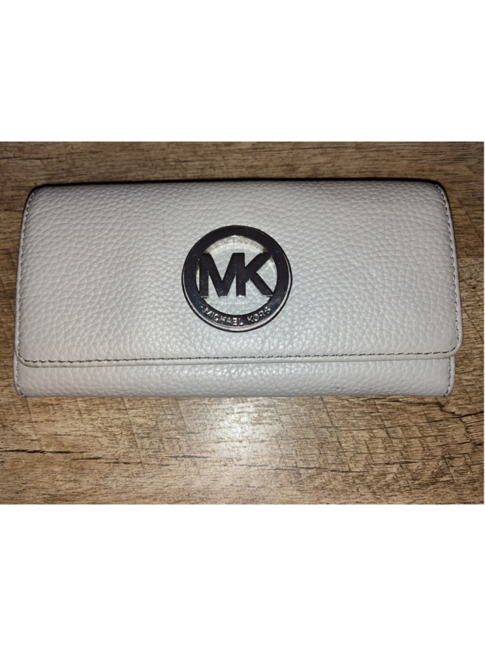 Women's Michael Kors Wallet One Size Beige Silver
